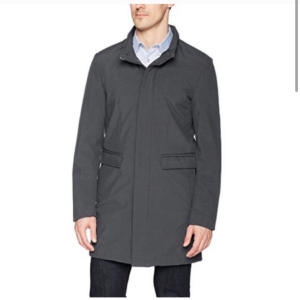 DKNY Dorian Funnel Neck Water Resistant Coat NWT 40 Reg